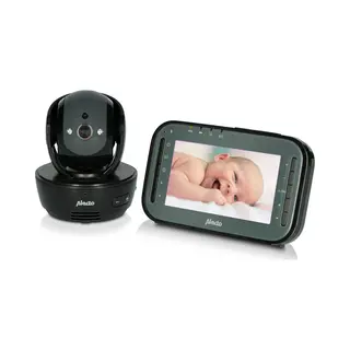 Alecto DVM200MBK Funk Babyphone Steuerbarer Kamera - 100% Störungsfreie Babyfon - Indoor Baby Monitor Mit Nachtsicht Und Hohe Reichweite Von Bis Zu
