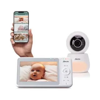 Alecto DVM2060 - Dual Mode Babyphone Mit Kamera Und App - 5 Zoll Farbdisplay - Full Hd (1080p) - Fernsteuerbare Kamera Mit Bis Zu 10-fachem