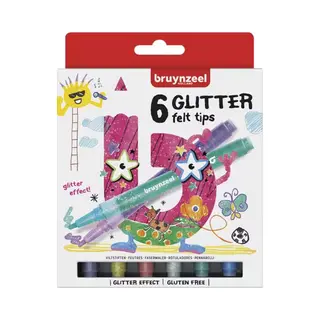 Bruynzeel Glitter stiften 6 stuks