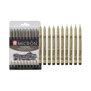 Sakura Pigma Micron fijnschrijver Zwart 10 stuk(s)