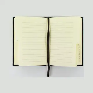 Kangaro Alfabetboek - Telefoonboek A T/m Z - A6 - Hard Cover - Zwart - Leeslint - Sluitelastiek - K-5106