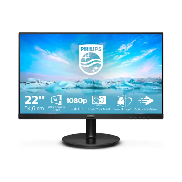 Philips V Line 221V8A/00 computer monitor 54.6 cm (21.5") 1920 x 1080 pixels Full Hd Led Black thumbnail