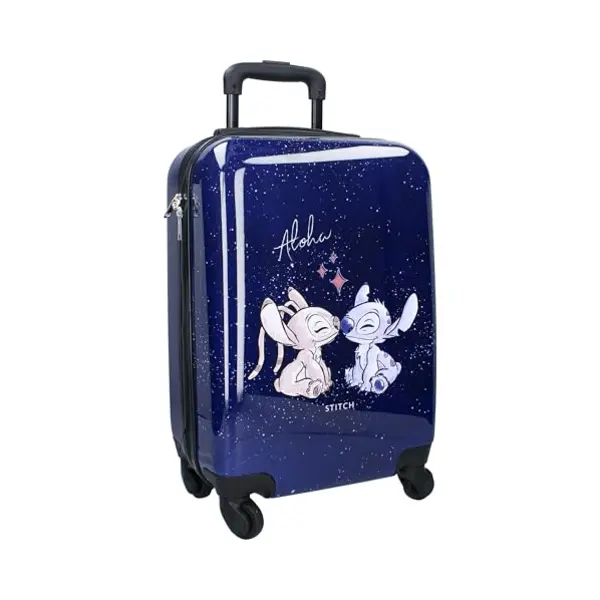 Vadobag Stitch Angel Aloha Hard Abs Suitcase Trolley For Children - 4 Wheels - Extendable Handle - 46x33x21 Cm - 31 Litres - Dark Blue thumbnail
