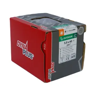 DynaPlus® Terrassenschraube Xtreme, 5, 0x60/30mm, Ar-Beschichtet, Schneidkerbe, TX25, 200 Stück