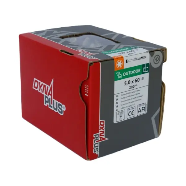 DynaPlus® Terrassenschraube Xtreme, 5, 0x60/30mm, Ar-Beschichtet, Schneidkerbe, TX25, 200 Stück thumbnail