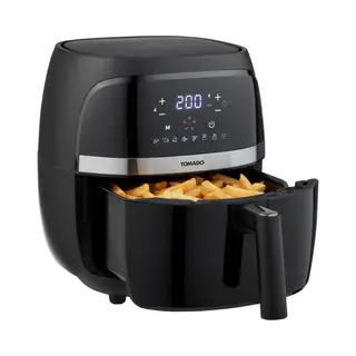 Tomado TAF3202B friteuse Enkel 3,2 l Vrijstaand 1700 W Heteluchtfriteuse Zwart, Zilver