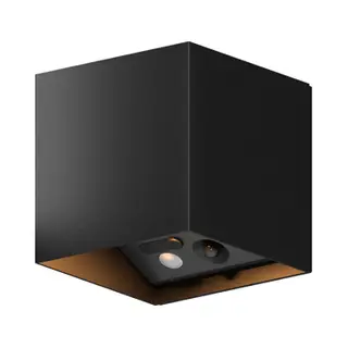 Calex Led-Akku-Sensor-Außenwandleuchte, Up/down, Schwarz