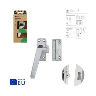 Axa Raamsluiting - 3308 - Raamkruk - Afsluitbaar Met Knop - Links Naar Buiten Draaiend - Aluminium