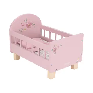 Little Dutch LD2517 - Houten Poppenbed - Soft Flowers - Roze