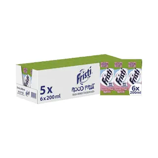 Fristi Rood Fruitsmaak - Drinkpakjes Mini 0% Suiker - Houdbaar - 5 X 6 X 200 Ml - Voordeelverpakking