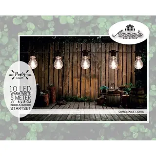 Cbd Feestverlichting Lichtsnoer Warm Witte Lampbolletjes 5 M - Binnen/buiten Verlichting Priksnoer - Warmwitte Led Feestlampjes