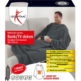 Lucovitaal Electrische Warmte Bank/Tv Deken 1 Paar