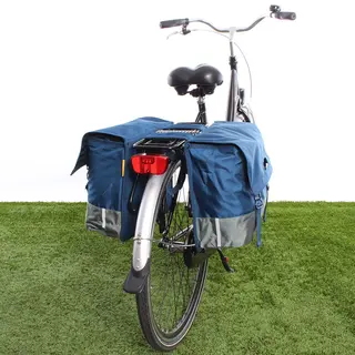 Urban Proof Dubbele Fietstas - Gerecycled - 40 Liter - Blauw/groen