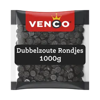 Venco Dubbel Zoute Rondjes - Zoute Drop - 1000g
