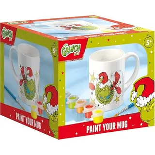 The Grinch Totum - Inkleur Mok Beker Beschilderen - Knutselset Incl. 5 Kleuren Verf En Penseeltje - Creatief Speelgoed Jongens Meisjes Cadeautip