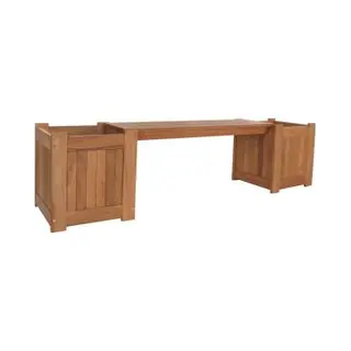 Lesliliving Lesli-Living-Tuinbank-met-bloembak-174x40x45-cm-teak-look