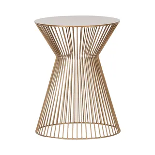 Woood Suus Bijzettafel - Metaal - Goud - 46xØ35 Cm