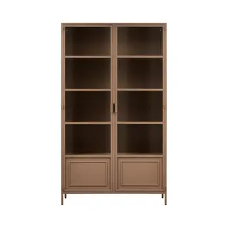 Tchibo - Woood »Ronja« Metallvitrine Xl - 110x43x189cm - Braun - Messing