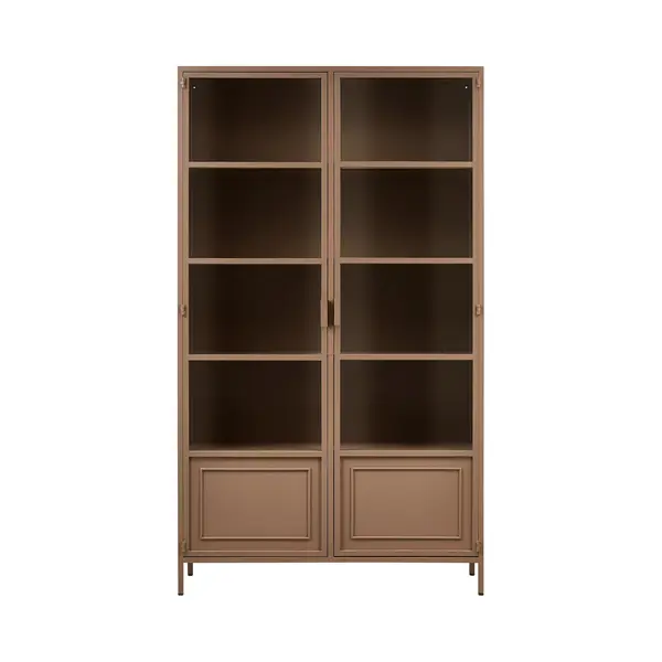 Tchibo - Woood »Ronja« Metallvitrine Xl - 110x43x189cm - Braun - Messing thumbnail