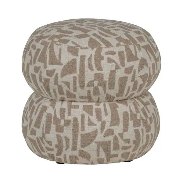 Woood Sitzhocker Anic Sand Mit Muster – Modern & Kreativ, 43 X 43 X 40 Cm, Stilvoller, Kreativer Hocker thumbnail