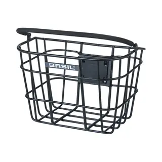 Basil Bremen Alu Kf Voorkant Fietsmand Aluminium Zwart
