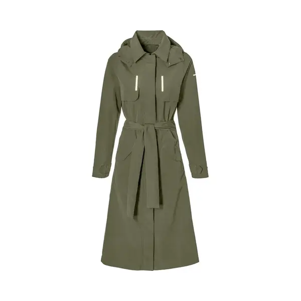 Basil Trenchcoat Mosse Dames Olive Green S thumbnail