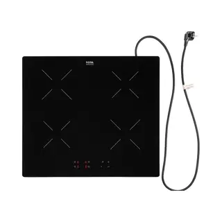 Etna KIV164RVS Zwart, Roestvrijstaal Aanrecht 59 cm Inductiekookplaat zones 4 zone(s)
