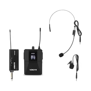 Vonyx WM55B Draadloze Headset Microfoon Met Bodypack - 10 Kanalen - Uhf - Plug & Play