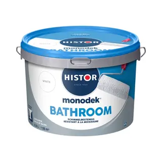 Histor Monodek Bathroom – Matte Badkamer Muurverf – Vochtregulerend En Schimmelbestendig – Dekking In 1 Laag – Geurarm En Oplosmiddelvrij –