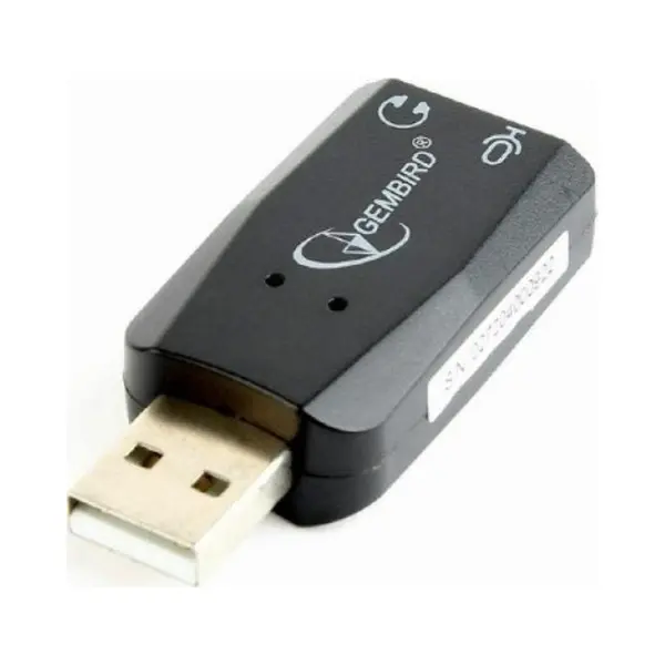 Gembird Sc-USB2.0-01 tussenstuk voor kabels 2 x 3.5mm Zwart thumbnail