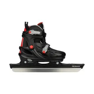 Nijdam Kinderschaatsen Verstelbaar - Noren Schaatsen - Zwart/Rood - Maat 37-40