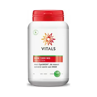 Vitals - Msm 1000mg 120 Comprimés Avec OptiMSM De Bergstrom Nutrition L'expert Msm Par Excellence, La Forme La Plus Pure De Msm.Le Plus Utilisé En