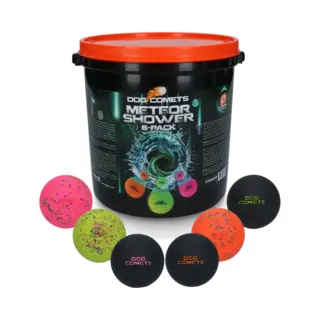 Dog Comets Hondenballen Bucket Ø6 Cm - Hondenspeelgoed - 100% Natuurlijk Rubber - Stuiterend En Drijvend Honden Speelgoed - 6 Stuks