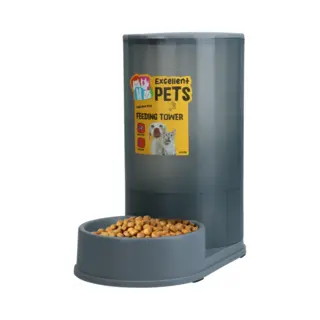 Excellent Pets Automatische Voerbak Kat En Hond - Voor 2.3 Kg Droogvoer - Voerautomaat - Voerdispenser - Bpa-vrij - Anti-slip Voetjes - Grijs