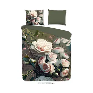 Pure Dekbedovertrek Bloemen - Lits Jumeaux 240x200/220 Cm - Groen - Microvezel