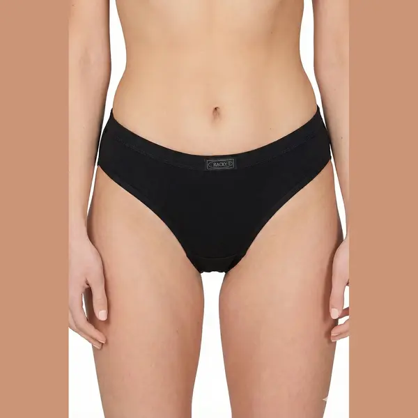 Racky Dames Heupslip ( Highleg Mini ) - L - Zwart thumbnail