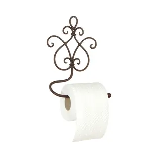 Clayre & Eef Wc Rol Houder 17x7x22 Cm Bruin IJzer