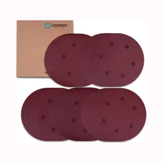 Vonroc Schuurpapier Set – 225MM – 25 Stuks – Voor Schuurmachines – Incl. Klittenbandbevestiging