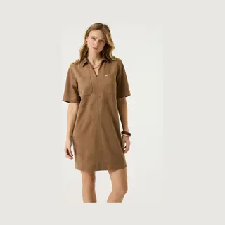 Garcia Jurk Suede Jurk U260081 5232 Soft Taupe Dames Maat - Xs