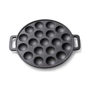 Skottsberg - Poffertjespan - Gietijzer -Ø 24 Cm - Pfas-vrij - Rvs Handgreep