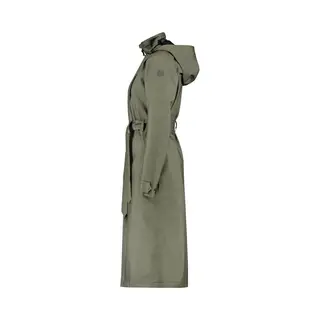 Agu Trench Coat Long Regenjas Urban Outdoor Dames - Groen - M