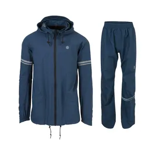 Agu Essential Original Regenanzug, Regenkleidung Fahrrad Herren & Damen, Wasserdicht & Winddicht, Reflektierend, 100% Recyceltes Polyester, Unisex - L