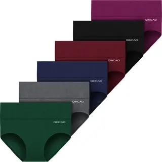 Ondergoed Dames - Qincao Donkere Mix - Hoge Taille - Zacht - Ademend - Uitrekbaar - Maat Xl