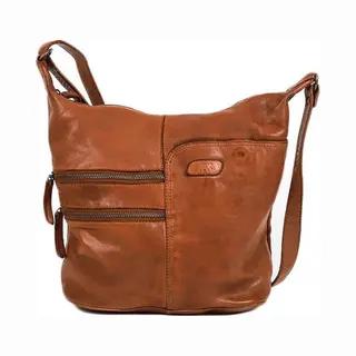 Beardesign Bear Design Frieda Leren Schoudertas - Cognac