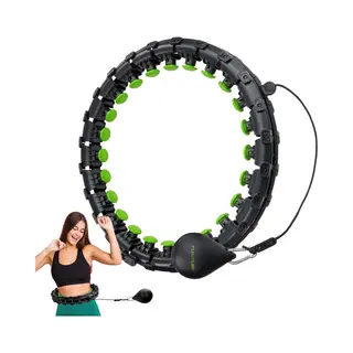 Tunturi Verstelbare Hoelahoep Met Gewicht - Hoepel - Massage Hoela Hoep - Weighted Fitness Hula Hoop - 1, 3 Kg - Taille Omtrek Verstelbaar Van 44 Tot