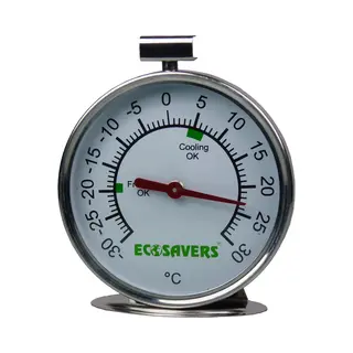 Ecosavers Fridge Freezer Thermometer Stainless Steel Refrigerator Temperature New