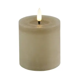 Countryfield Lyon Led Kaars/stompkaars - Beige - D7, 5 X H8 Cm - Timer