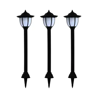VidaXL Led-solarlampen Zwart 3 St
