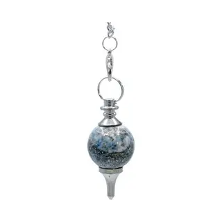 Phoenix Import Mani Bhadra Pendel Gepolijste Lapis Lazuli & Metaal - 3.5x1.7 - 12 - Edelsteen - Metaal - L