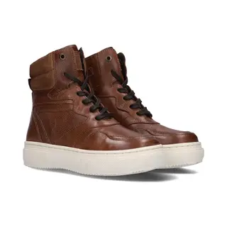 Omoda K001043 Hoge Sneakers - Leren Sneaker - Jongens - Cognac - Maat 29